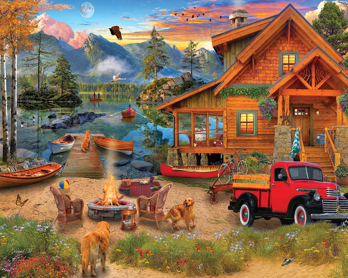 MyPuzzle Great Lakes: Lake Superior Vintage Poster - 1000 Piece Jigsaw Puzzle For Adults - View #9