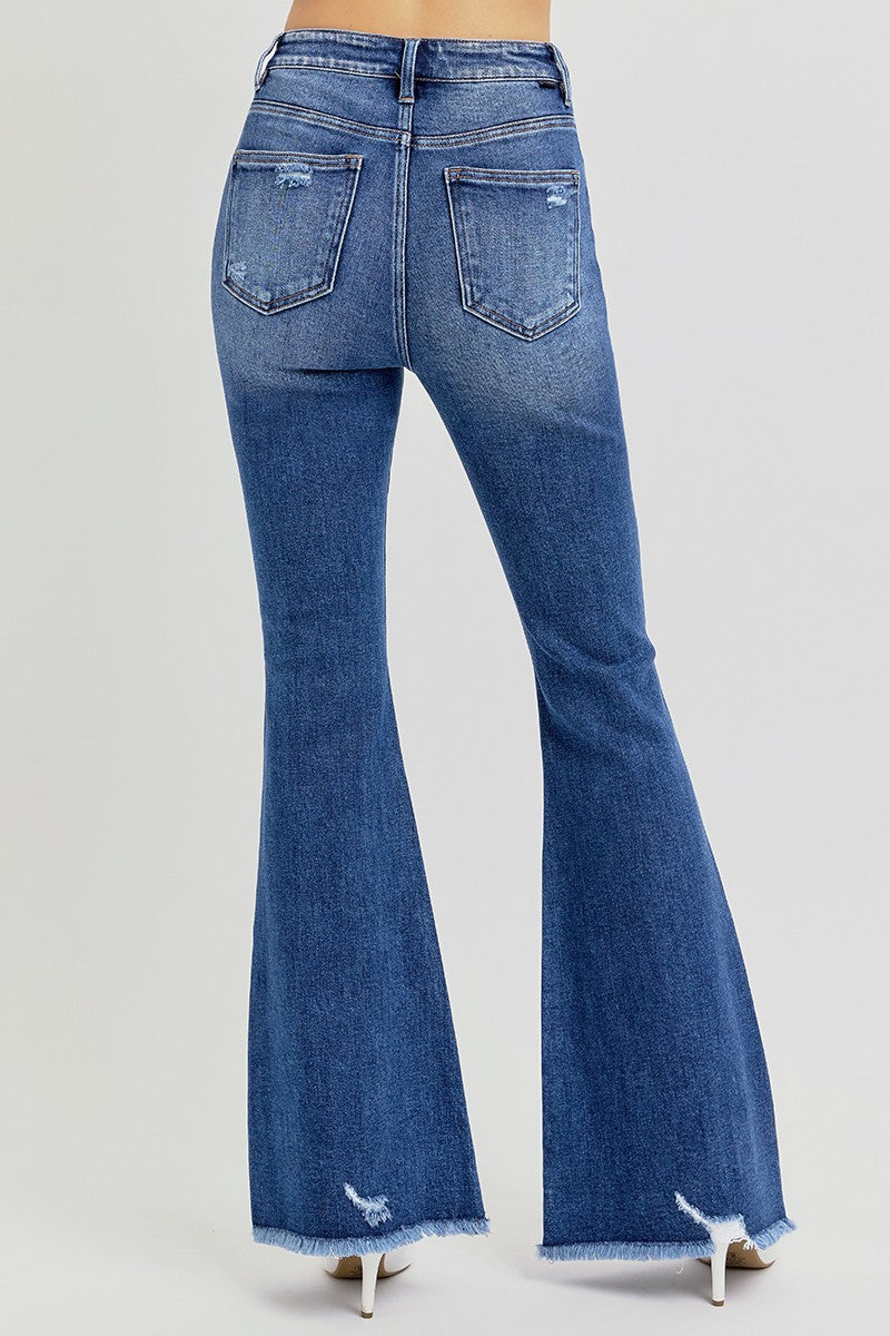 Risen High Rise Flare Jeans – District23