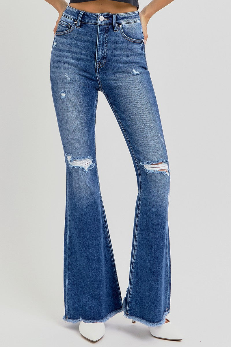 Risen High Rise Flare Jeans – District23