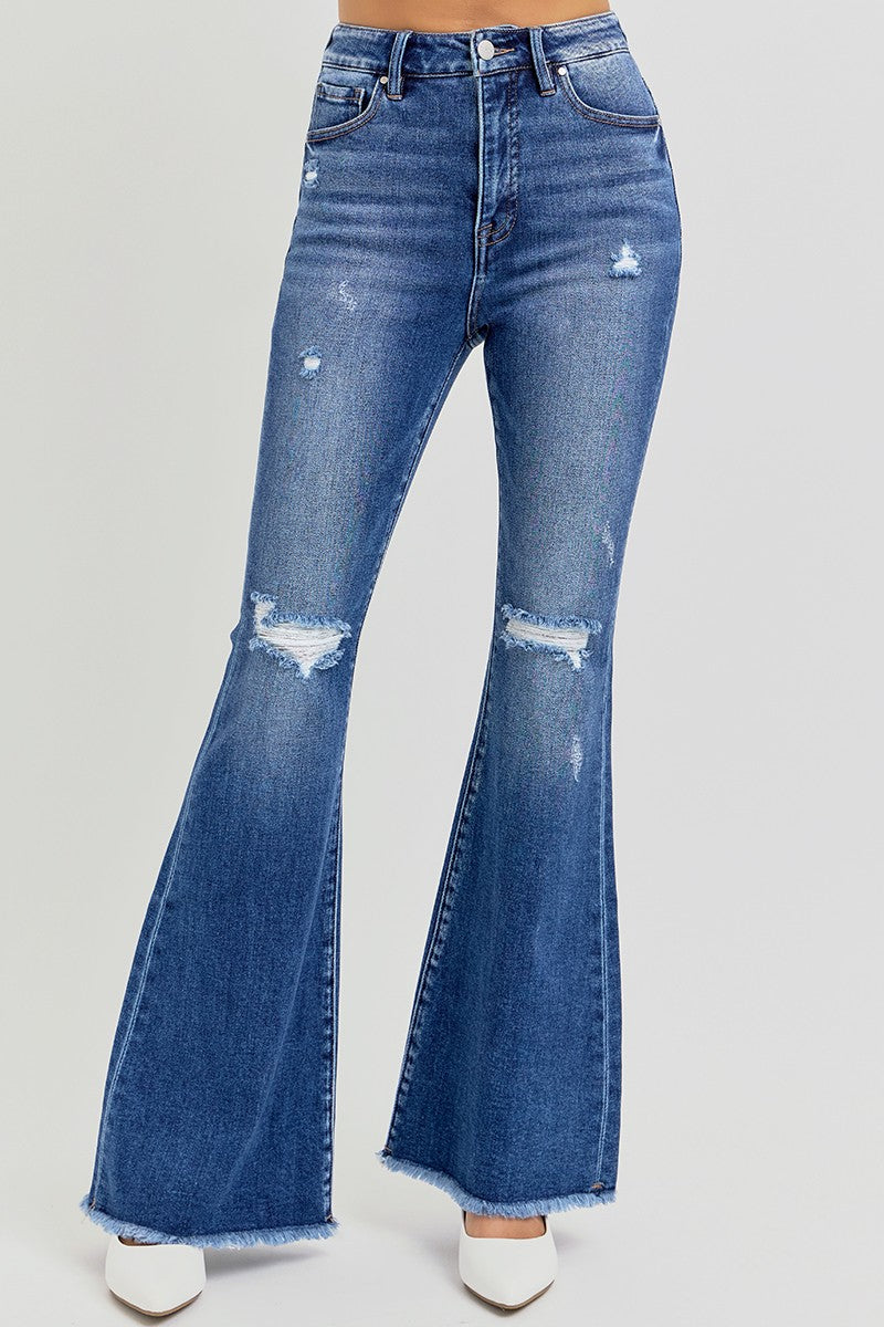 Risen High Rise Flare Jeans – District23