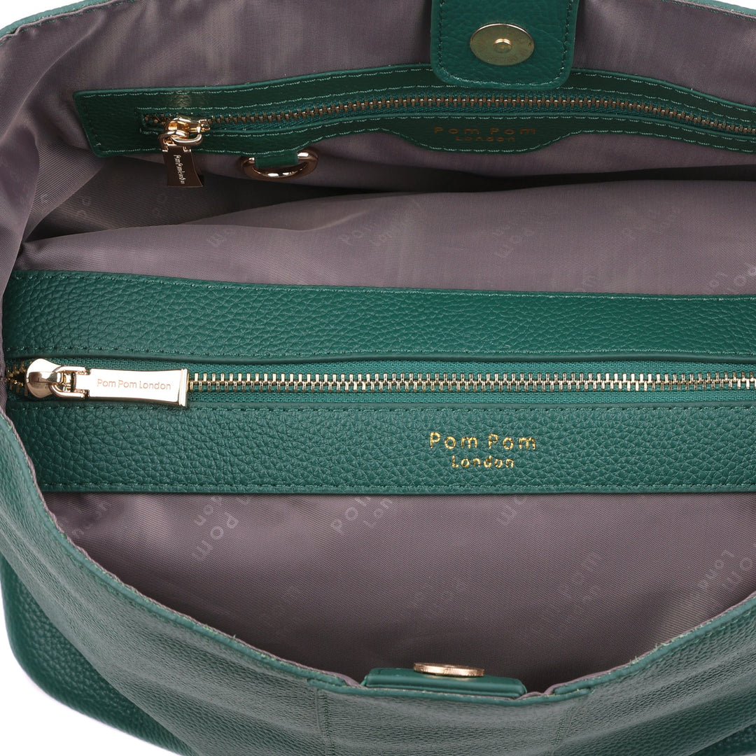 Pom Pom London Lambeth Plus Bag - Madeira Green – District23