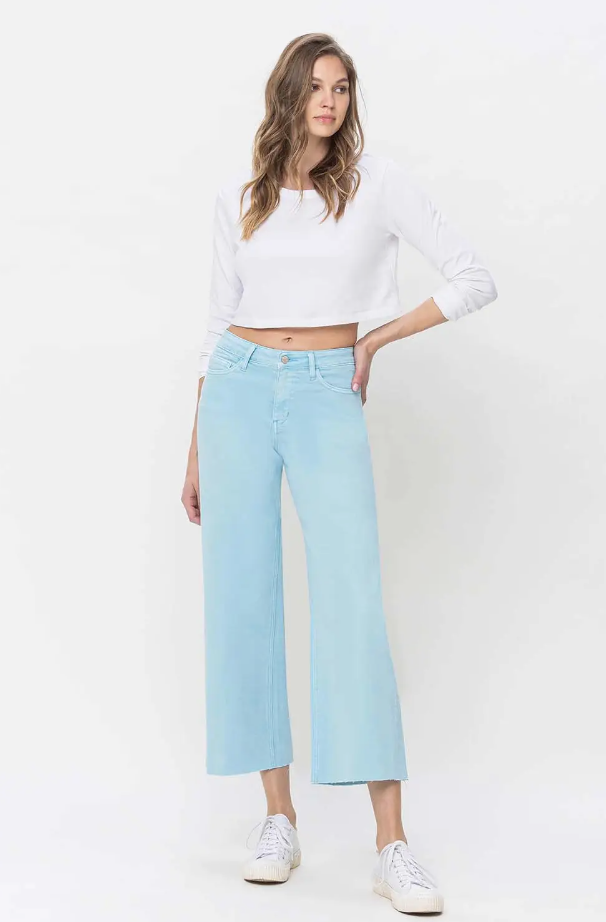 Vervet Pastel Turquoise High Rise Jeans – District23